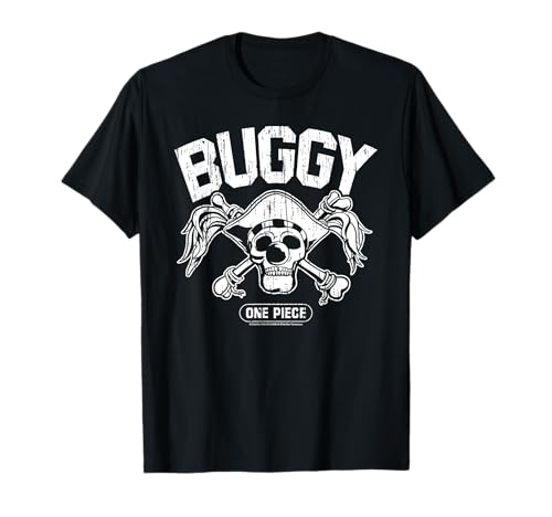 Einteiliger Buggy Pirates Clown Totenkopf Crossbones Anime T-Shirt von One Piece