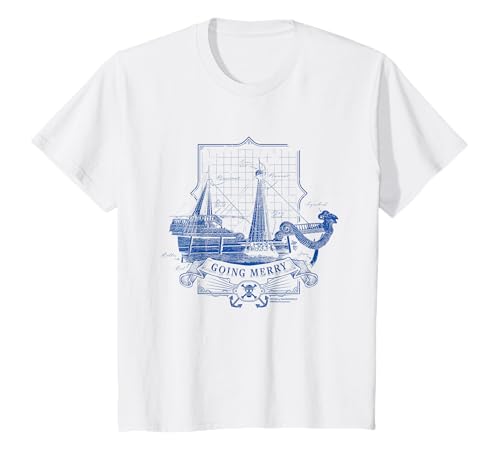 Kinder One Piece Going Merry Strohhut Piraten Blueprint Kinder T-Shirt von One Piece