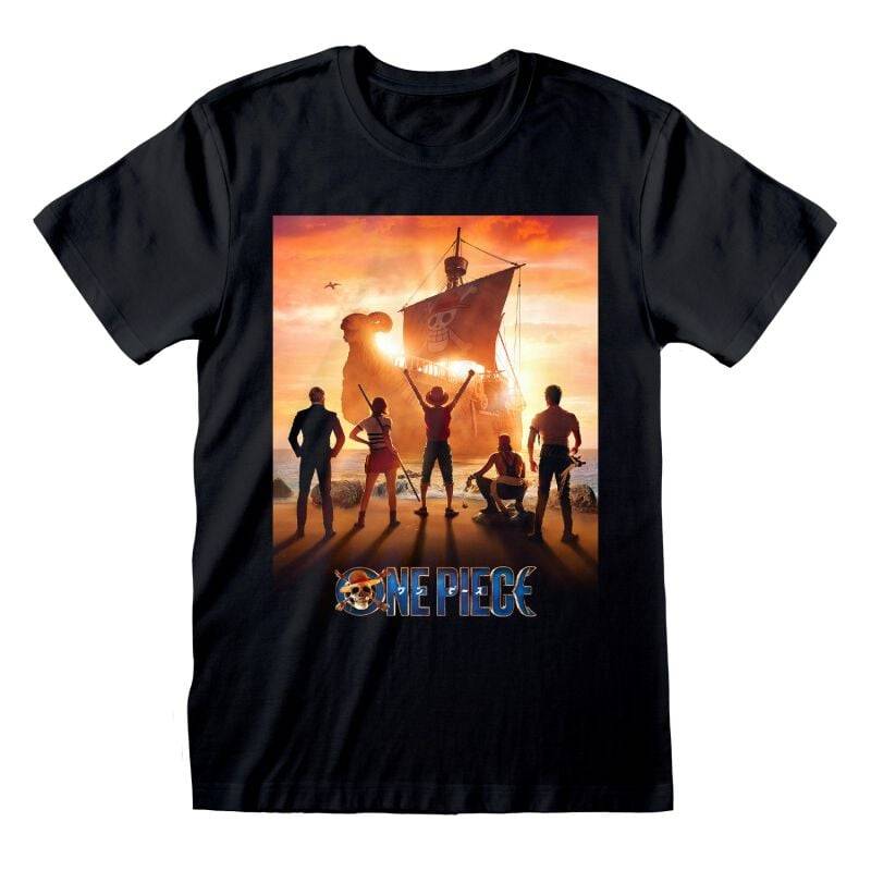 One Piece - Anime T-Shirt - Key Art - M bis XXL - für Männer - Größe M - schwarz  - Lizenzierter Fanartikel von One Piece