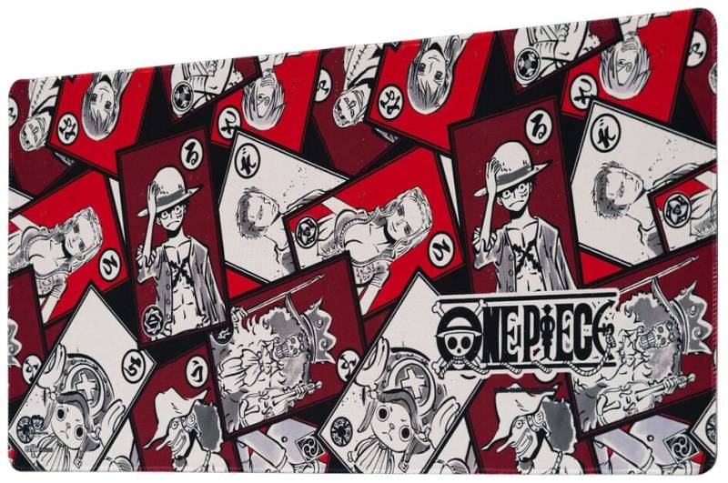 One Piece Characters Schreibtischunterlage rot schwarz weiß von One Piece