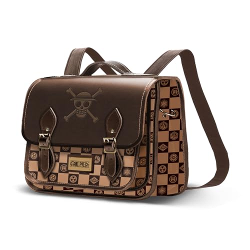 One Piece Chess-Satchel Rucksack-Schultertasche, Kamel, 27 x 20 cm von One Piece