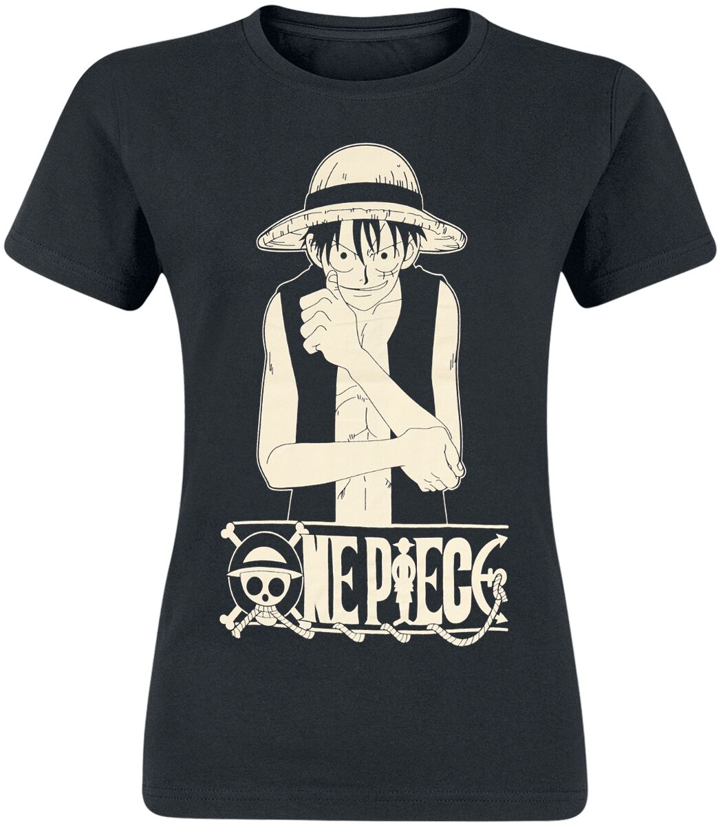 One Piece Monkey D. Luffy T-Shirt schwarz in L von One Piece