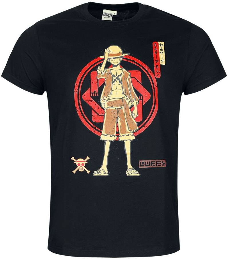 One Piece Monkey D. Ruffy T-Shirt schwarz in M von One Piece