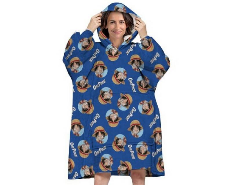 One Piece Poncho - Bequemer Überwurf mit Kapuze für Erwachsene in Einheitsgröße (1-St) ideal für Strand, perfekt für Reisen oder Camping von One Piece