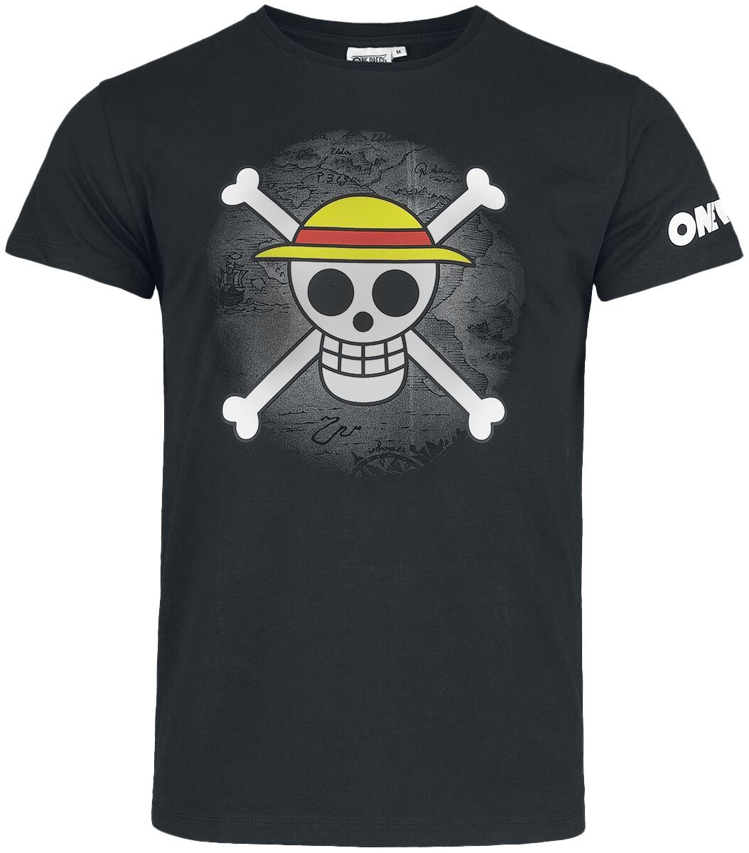 One Piece Strohhutbande - Skull T-Shirt schwarz in XXL von One Piece