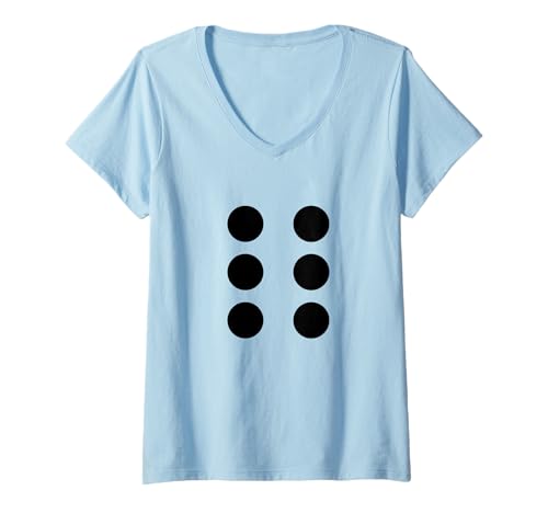 Damen Dice Side One, 1 Punkt, Brettspiele, Fantasy-Rollenspiel T-Shirt mit V-Ausschnitt Damen Dice Side One, 1 Punkt, Brettspiele, Fantasy-Rollenspiel T-Shirt mit V-Ausschnitt von One Two Three Four Five Six Sides of the Dice