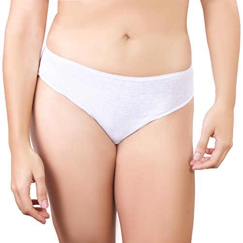 One-Wear Einweg Unterhosen Damen Baumwolle(Weiß 5er Pack) Einmal Unterwäsche Einmalunterhosen Wochenbett Einwegunterhose Einwegslips Einmalslips Einwegunterwäsche.Krankenhaus Slip von One-Wear