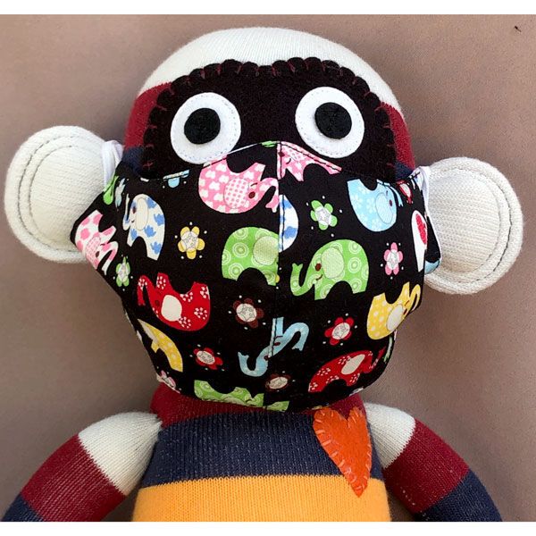 One click wonders Kinder Gesichtsmaske schwarz Elefant von One click wonders