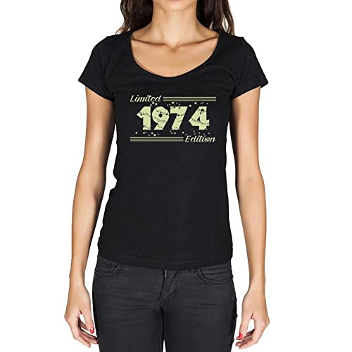 Damen Grafik T-Shirt Sterne Limitierte Auflage 1974 – Stars, Limited Edition 1974 – Geschenk 50. Geburtstag Jahrestag 50 Jahre Jubiläum 50 Jährige Frau Jahrgang 1974 Kurzarm Lustige Druck Dunkelsc Damen Grafik T-Shirt Sterne Limitierte Auflage 1974 – Stars, Limited Edition 1974 – Geschenk 50. Geburtstag Jahrestag 50 Jahre Jubiläum 50 Jährige Frau Jahrgang 1974 Kurzarm Lustige Druck Dunkelsc von One in the City