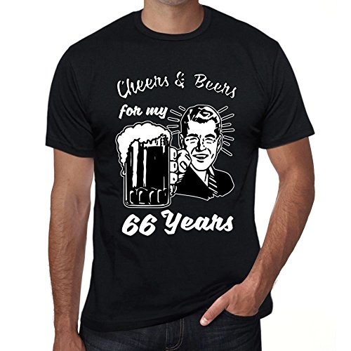 Herren Grafik T-Shirt Prost und Bier auf Meine 66 Jahre – Cheers and Beers for My 66 Years – Geschenk 66. Geburtstag Jahrestag 66 Jahre Jubiläum 66 Jährige Mann Jahrgang 1958 Kurzarm LUS von One in the City