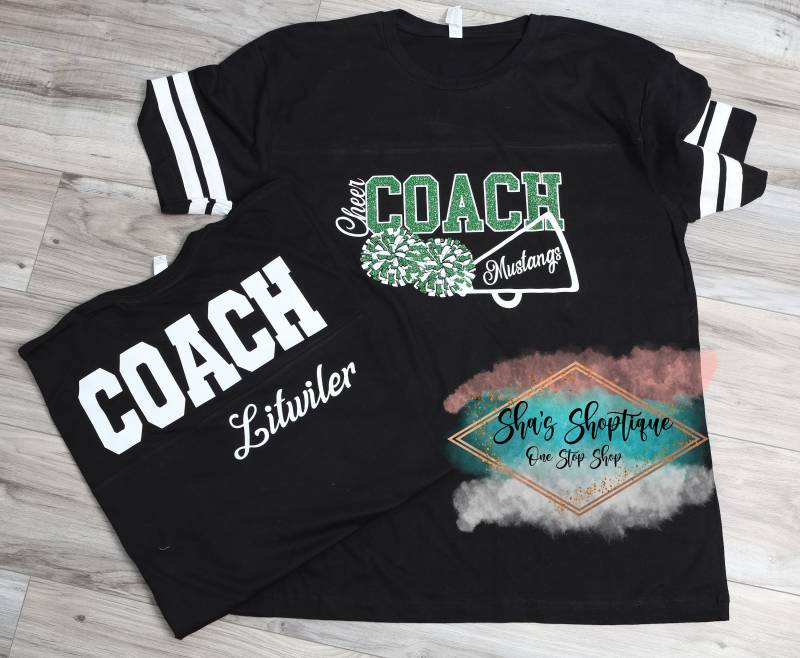Cheer Coach Shirts - Cheerleader Megaphon Maskottchen Glitzer Spirit Wear von OneBusyMamaKC