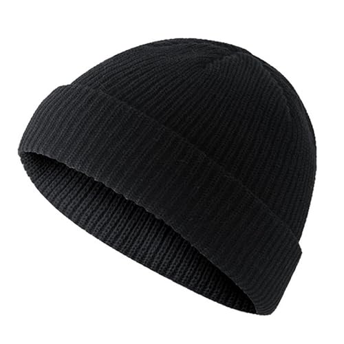 OneChance Strickmütze für Herren und Damen,Weiche Winter Mütze,Warme Beanie Mütze,Unisex Strickmütze für Winter und Herbst Schwarz von OneChance