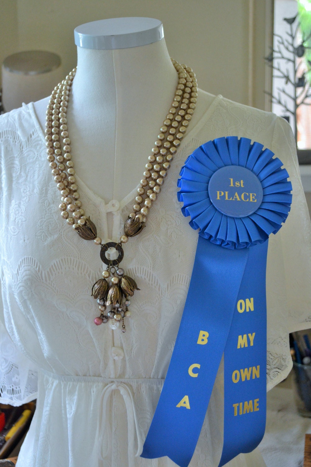 2015 Erster Platz, Bca, Auszeichnung, Geschäftsrat Für Die Künste, Kunstausstellung, Handgefertigter Schmuck, Individueller Perlen, Tulpen von OneCharmingTreasure