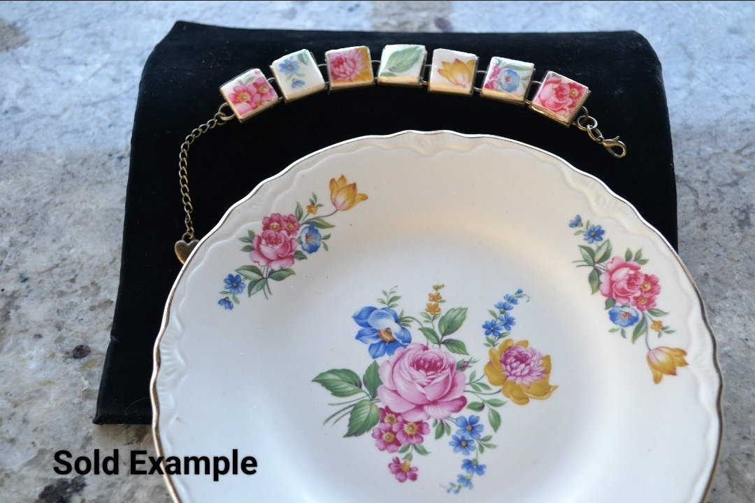 Etsy Sale, Porzellan-Armband, Porzellan-Schmuck, Scio Hazel Porzellan, Scherben-Schmuck, Porzellan-Keramik-Schmuck von OneCharmingTreasure