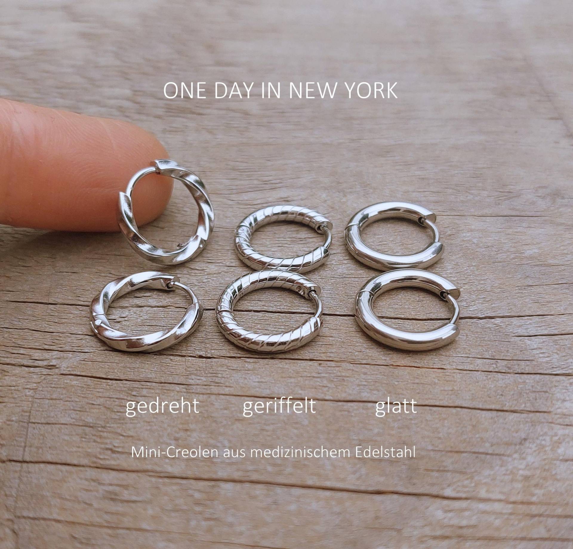 Clicker Hoops, Piercing in Silber 10mm, 12mm Helix, Tragus, Aus Chirugenstahl, 1 Stück, Paar von OneDayInNewYork