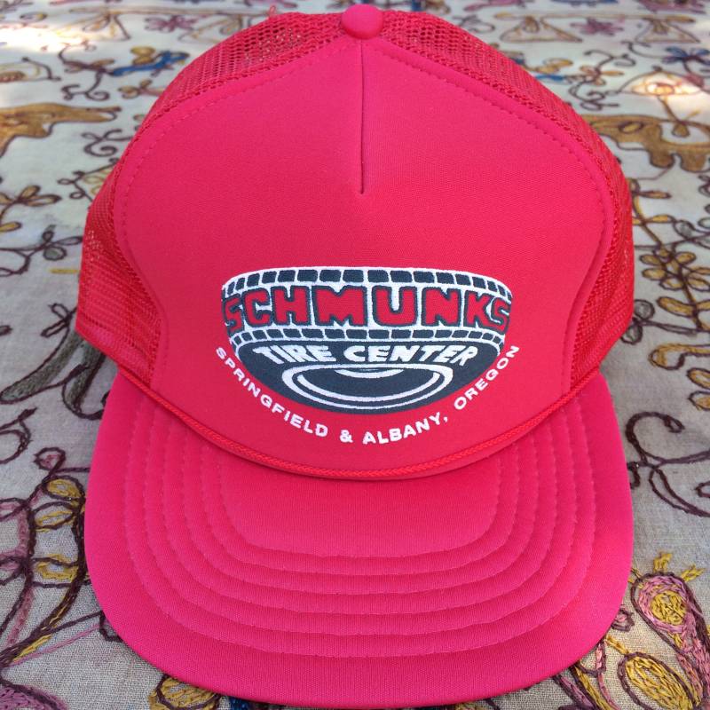 Schmunks Tyre Center 5 Panel Poly/Mesh Snapback Trucker Hat Vintage 90Er Jahre von OneEyeJacks