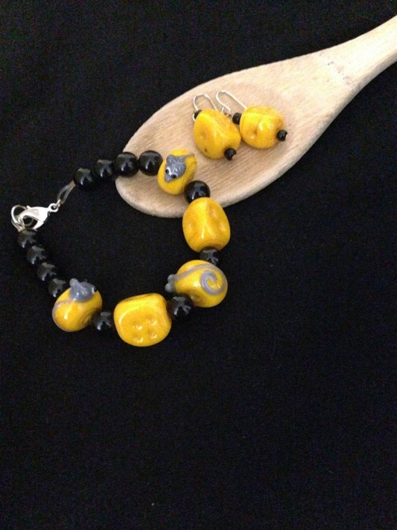 Maus Und Käse Armband Ohrringe von OneInAJewel