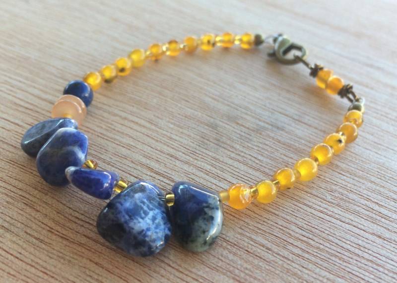 B122 Lapis Und Senf Armband B122 Lapis Und Senf Armband von OneLastThing
