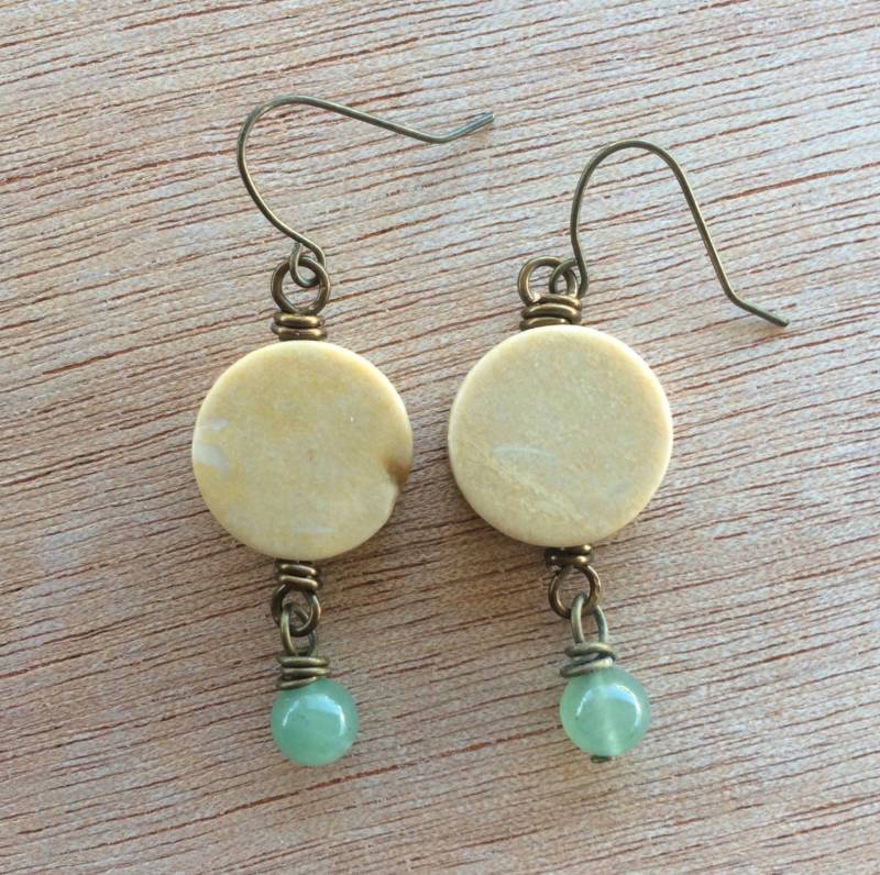 E505 Riverstone Und Aventurin Ohrringe von OneLastThing