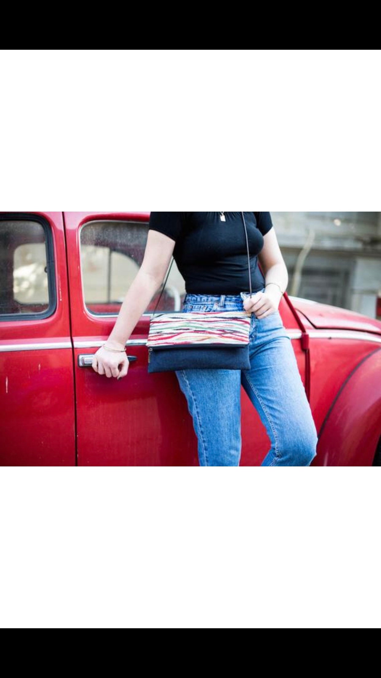 Handgemachte Jeans/Denim Crossbody Kupplung, Kleine Tasche, Mehrfarbige Wandteppich Lederband, Mode-Ordner, Boho-Beutel + Futter & Slip-Tasche Handgemachte Jeans/Denim Crossbody Kupplung, Kleine Tasche, Mehrfarbige Wandteppich Lederband, Mode-Ordner, Boho-Beutel + Futter & Slip-Tasche von OneOffbyM