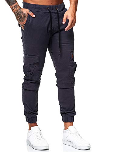 OneRedox Herren Chino Pants Jeans Joggchino Hose Jeanshose Skinny Fit Modell 1033 Antrazit 30 von OneRedox