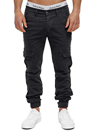 OneRedox Herren Chino Pants Jeans Joggchino Hose Jeanshose Skinny Fit Modell H-3408 Antrazit 29 von OneRedox