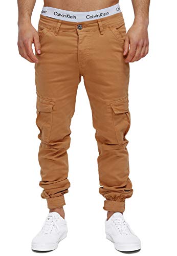 OneRedox Herren Chino Pants Jeans Joggchino Hose Jeanshose Skinny Fit Modell H-3408 Beige 30 von OneRedox