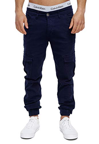 OneRedox Herren Chino Pants Jeans Joggchino Hose Jeanshose Skinny Fit Modell H-3408 Navy 31 von OneRedox