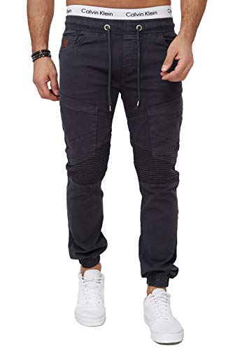 OneRedox Herren Chino Pants Jeans Joggchino Hose Jeanshose Skinny Fit Modell H-3411 Antrazit 32 von OneRedox