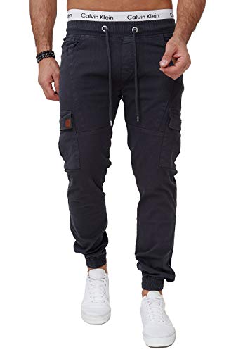 OneRedox Herren Chino Pants Jeans Joggchino Hose Jeanshose Skinny Fit Modell H-3412 Antrazit 33 von OneRedox