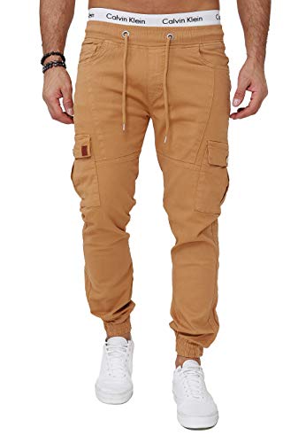 OneRedox Herren Chino Pants Jeans Joggchino Hose Jeanshose Skinny Fit Modell H-3412 Beige 30 von OneRedox