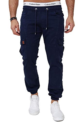 OneRedox Herren Chino Pants Jeans Joggchino Hose Jeanshose Skinny Fit Modell H-3412 Navy 30 von OneRedox