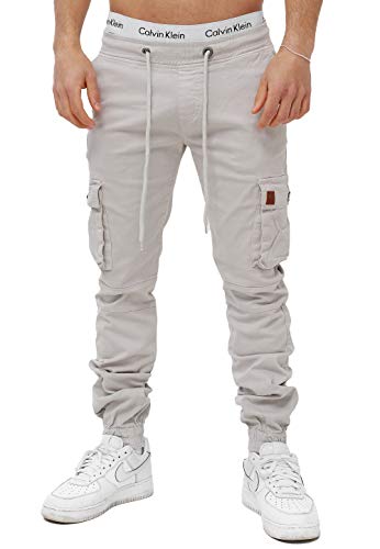 OneRedox Herren Chino Pants Jeans Joggchino Hose Jeanshose Skinny Fit Modell H-3413 Altweiß 31 von OneRedox