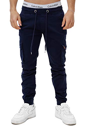 OneRedox Herren Chino Pants Jeans Joggchino Hose Jeanshose Skinny Fit Modell H-3413 Navy 29 von OneRedox