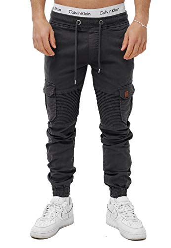 OneRedox Herren Chino Pants Jeans Joggchino Hose Jeanshose Skinny Fit Modell H-3414 Antrazit 31 von OneRedox