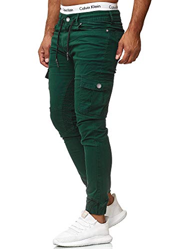 OneRedox Herren Chino Pants | Jeans | Skinny Fit | Modell 3207 Grün 32/32 von OneRedox