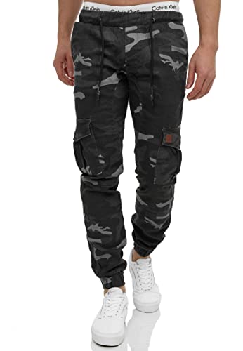 OneRedox Herren Chino Pants | Jeans | Skinny Fit | Modell 3301 (29, Schwarz Camouflage) von OneRedox