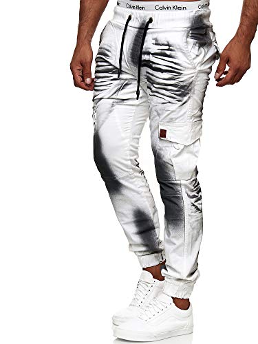 OneRedox Herren Chino Pants | Jeans | Skinny Fit | Modell 3301 (30/32, Dirty White) von OneRedox