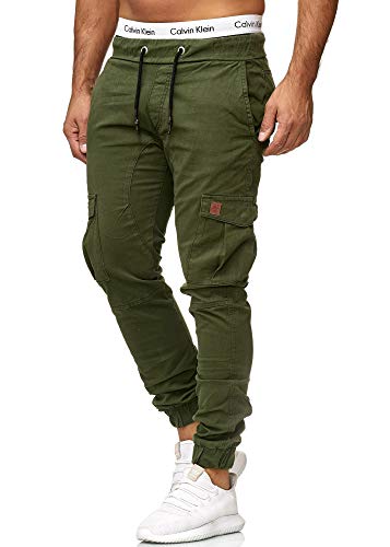 OneRedox Herren Chino Pants | Jeans | Skinny Fit | Modell 3301 (40/32 (Fällt eine Nummer Kleiner aus), Oliv) von OneRedox