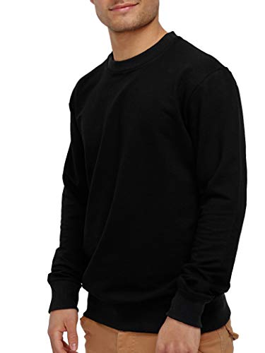 OneRedox Herren Hoodie Pullover für Männer Pulli Oberteil Sweatshirt Sweater Joggingpullover Streetwear Raglan Sweat Crewneck Modell H-1615C Schwarz M von OneRedox