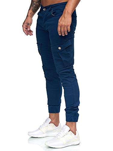 OneRedox Herren Jogg Chinos Stoffhose Chinohose Sport Modell 1923 Navy 33 von OneRedox