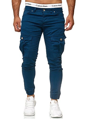 OneRedox Herren Jogg Chinos Stoffhose Chinohose Sport Modell 3291 Navy 33 von OneRedox