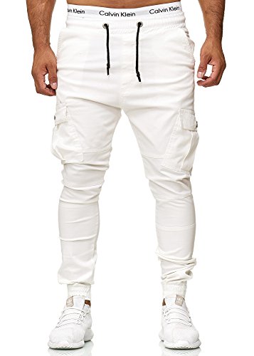 OneRedox Herren Jogg Chinos Stoffhose Chinohose Sport Modell 3292 Weiss 33 von OneRedox