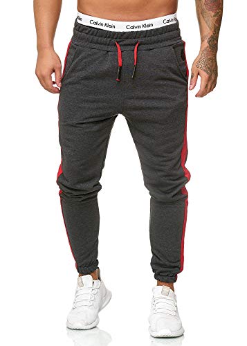 OneRedox Herren Jogging Hose Jogger Streetwear Sporthose Modell 1211 (S, Antra) von OneRedox