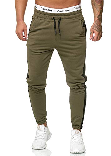 OneRedox Herren Jogging Hose Jogger Streetwear Sporthose Modell 1211 (S, Grün) von OneRedox