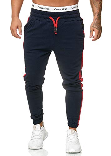 OneRedox Herren Jogging Hose Jogger Streetwear Sporthose Modell 1211 (S, Navy) von OneRedox