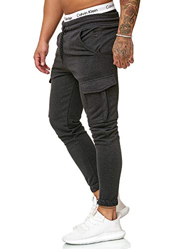 OneRedox Herren Jogging Hose Jogger Streetwear Sporthose Modell 1213 Antra XL von OneRedox