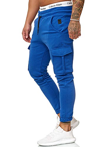 OneRedox Herren Jogging Hose Jogger Streetwear Sporthose Modell 1213 Blau L von OneRedox