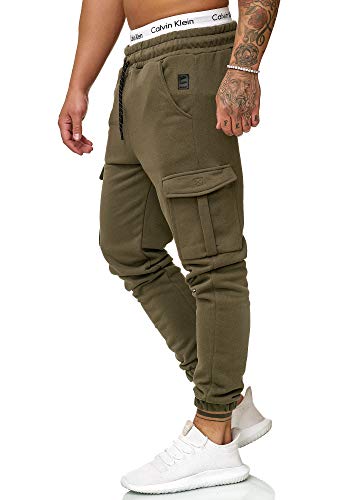 OneRedox Herren Jogging Hose Jogger Streetwear Sporthose Modell 1213 Grün S von OneRedox