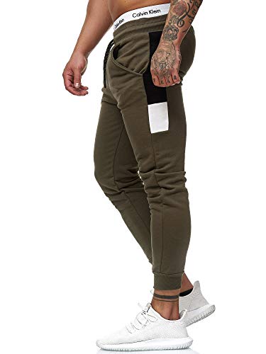 OneRedox Herren Jogging Hose Jogger Streetwear Sporthose Modell 1268 (XL, Grün) von OneRedox